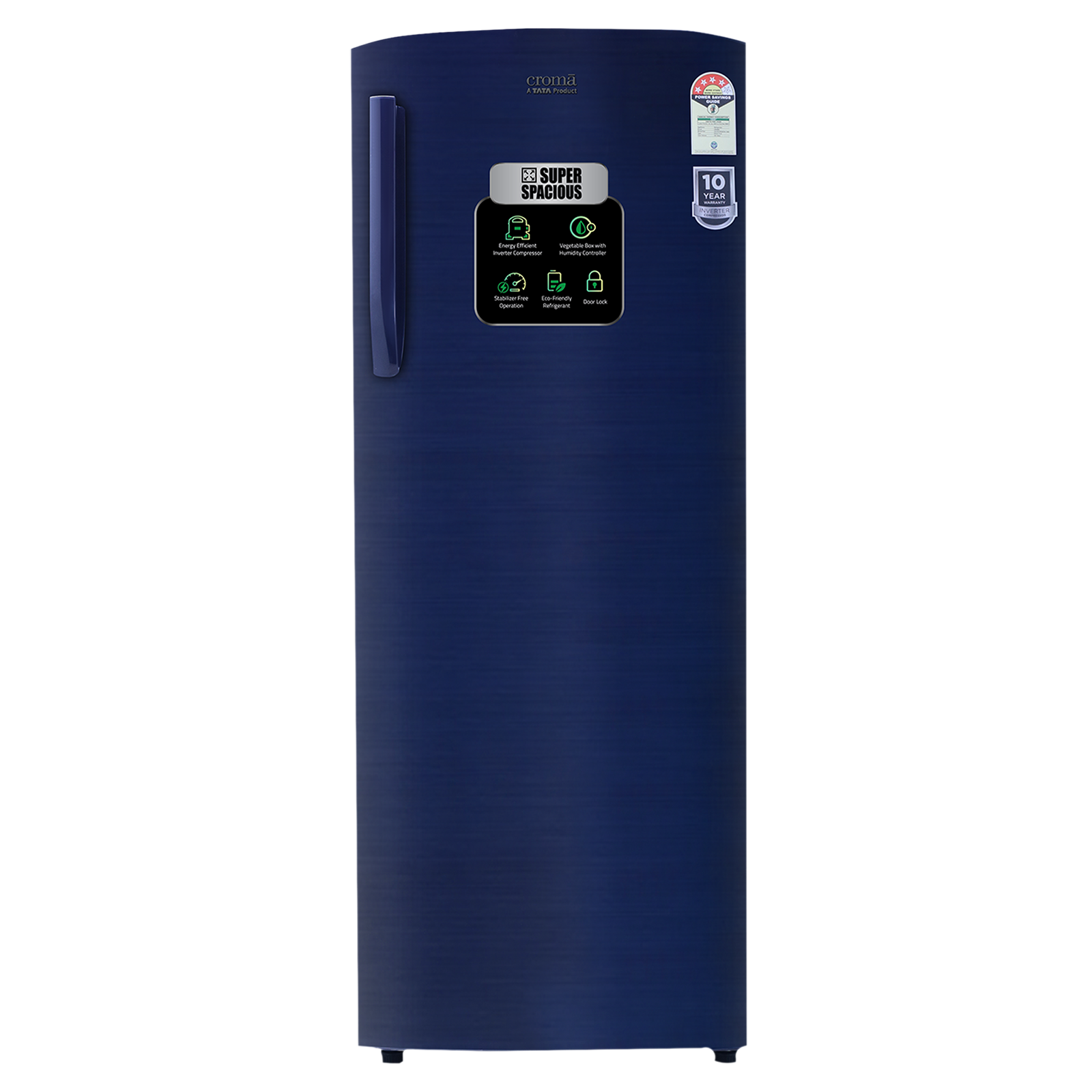 Buy Croma 251 Litres 4 Star Direct Cool Single Door Refrigerator with Anti Fungal Gasket CRLR251DIE302704 Blue Online Croma